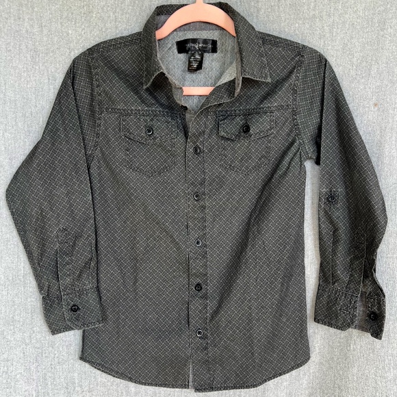Beverly Hills Polo Club Boys Cotton Blend Collared Button Down Shirt Sz S/8 - Picture 1 of 13